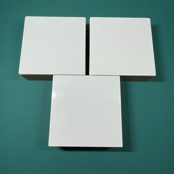 Display Trinket Boxes (3) White with Beech - Picture 3 of 7